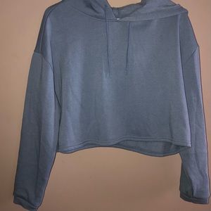 Blue cropped hoodie